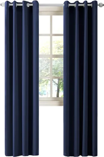 Vista 51 de LA PALMA Cortinas opacas con aislamiento térmico y ojales, para sala de estar, dormitorio, paquete de 2 paneles