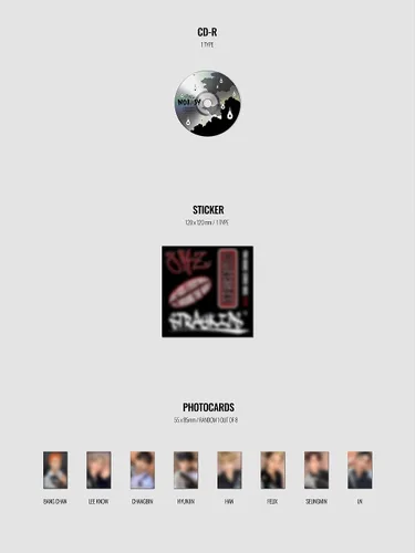 Vista 3 de JYP Ent. STRAY KIDS - NOEASY [Jewel Case Random ver.] (Vol.2) Álbum+Juego de tarjetas fotográficas adicionales, JYPK1272