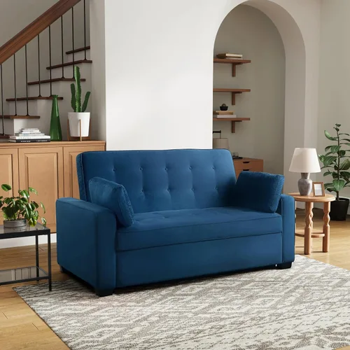 Vista 21 de Serta Ainsley Sofá Cama Convertible de 66.5", Tamaño Full, Dreamcoil Comfort, Tela Tejida Suave, Carbón