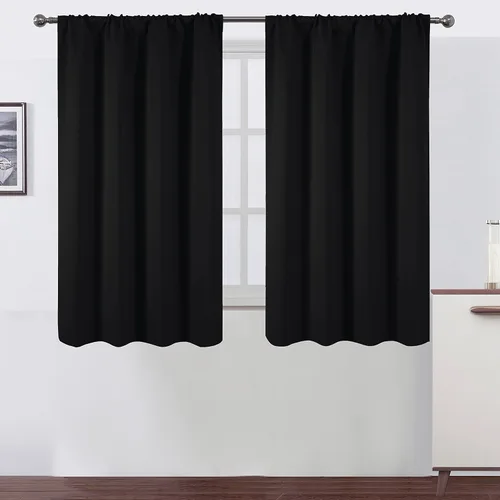 Vista 112 de LEMOMO Cortinas opacas de 42 x 54 pulgadas, juego de 2 paneles de cortinas con aislamiento térmico para oscurecer la habitación