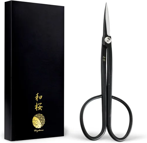 Vista 7 de Wazakura Yasugi Steel Made in Japan Ashinaga - Tijeras para bonsái de 8.2 pulgadas (8.268 in), tijeras de podar, herramientas japonesas