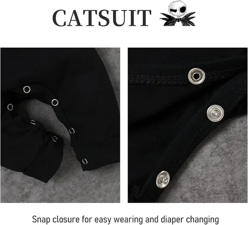 Vista 5 de My First - Traje de Halloween para bebé recién nacido, ropa de cosplay, disfraz de murciélago con capucha