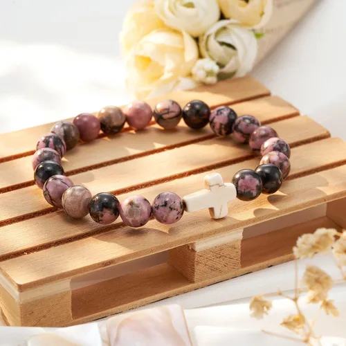 Vista 4 de JOGDIAM Regalos cristianos para mujer, pulsera de cruz, joyería religiosa católica, regalos para mujeres, madrina