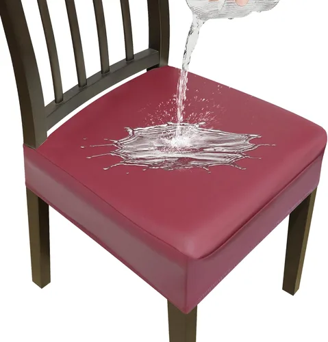 Vista 17 de Fundas para silla de comedor, juego de 2 fundas para sillas de comedor, fundas elásticas de jacquard para sillas de cocina, funda extraíble lavable