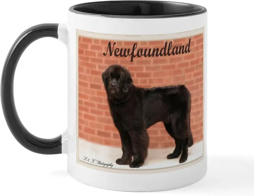 Vista 37 de CafePress Newfoundland Dog Drool Zone Taza de café de cerámica de 11 oz (11.0 fl oz)