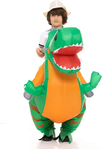 Vista 3 de IHGYT Inflatable Costume for Kids, Blow up Dinosaur Costume for Boys and Girls, Halloween Party Riding T Rex Outfits
