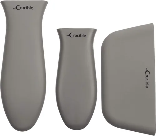 Vista 25 de Crucible Cookware Soportes de silicona para mango caliente (negro, paquete de 2 grandes)