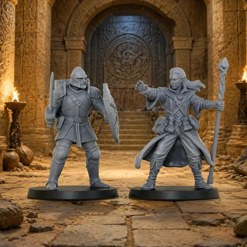 Vista 6 de DND Miniatures Fantasy Adventurer 0.984 in 1:64 Minis AS1057