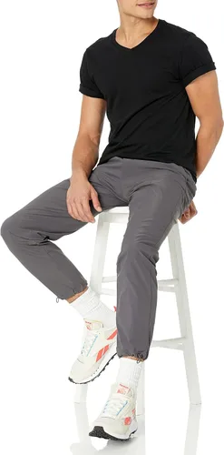 Vista 5 de Tienda Essentials Camiseta con cuello en V para hombre, paquete de 6