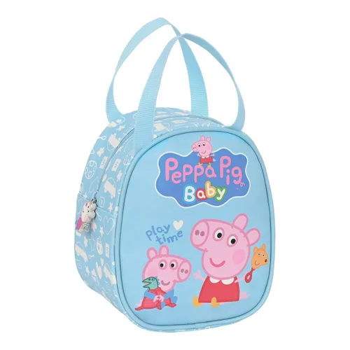Vista 3 de Portameriendas Térmico Peppa Pig Baby Azul 19 x 22 x 14 cm