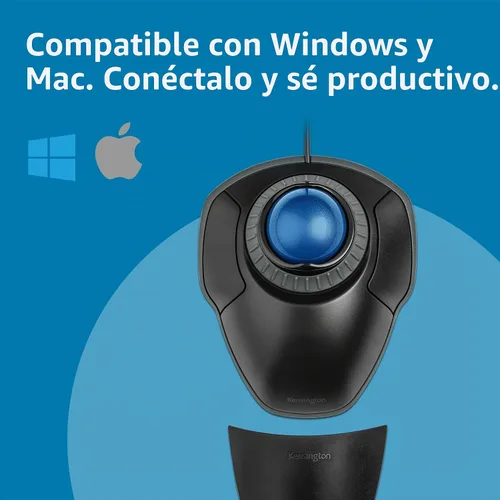 Vista 6 de Kensington Orbit Trackball Mouse con anillo de desplazamiento (K72337US), 4 1/2X5 1/2X2