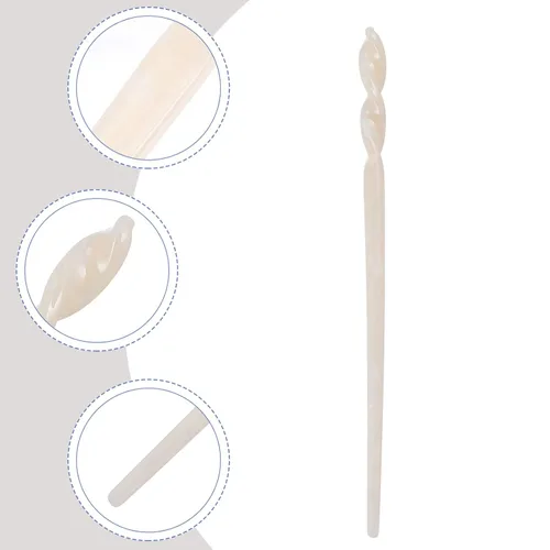 Vista 3 de Beaupretty Accesorios para el cabello de acetato de 2 piezas: palillos japoneses vintage de diseño giratorio para peinar