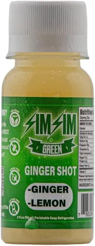 Vista 2 de SIM SIM Green Immunity Shots Antiinflamación Vegano, sin gluten Jengibre orgánico y limón Inyecciones de bienestar Refuerzo de inmunidad
