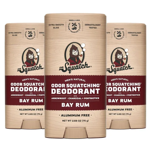 Vista 18 de Dr. Squatch - Desodorante natural para hombres - Sin aluminio, elimina el olor - Birchwood Breeze (2.65 oz, paquete de 3)