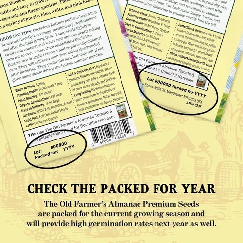 Vista 5 de The Old Farmer's Almanac Semillas de Flores Silvestres Premium Mezcla de Polinizadores de 23 Variedades - Sin OGM, Polinización Abierta - Columbine