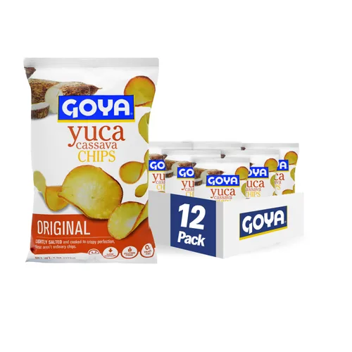 Vista 6 de Goya Chips de yuca de yuca de ajo, 4 onzas (paquete de 12)