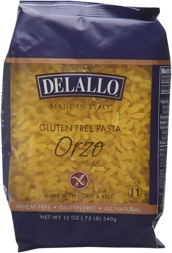 Vista 8 de DeLallo Pasta Orzo sin gluten, bolsa de 12 onzas, (paquete de 2), hecha con harina de maíz y arroz, hecha a mano en Italia, sin OMG, todo natural