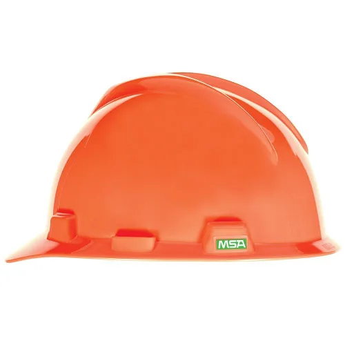 Vista 29 de MSA 495851 V-Gard - Casco de seguridad, con suspensión de trinquete Fas-Trac III, carcasa de polietileno, protección anti-impacto superior, correas
