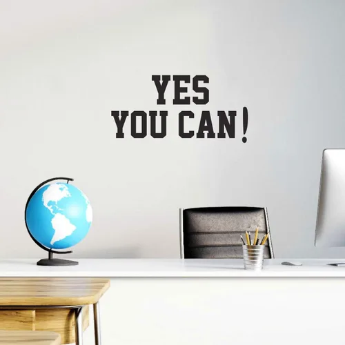 Vista 2 de Calcomanía de vinilo para pared, 22 x 44.5 pulgadas, motivacional, moderna, en casa, oficina, gimnasio y fitness, dormitorio, trabajo, sala