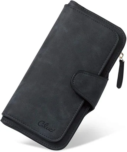 Vista 2 de CLUCI Bolsos cruzados para mujer bolso pequeño de cuero de viaje señoras de diseñador tres bolsillos bolsos vintage bolsos de hombro cartera negra
