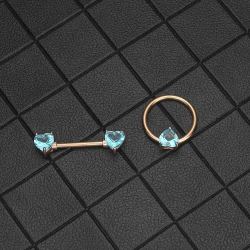 Vista 4 de WASOLIE 2 pares de anillos para pezón de acero inoxidable 14G anillos para pezón joyería para mujeres y hombres barra de 0630in Metal arenisca