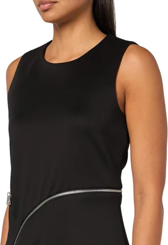 Vista 3 de DKNY Vestido tubo de buceo con detalle de cremallera para mujer Negro