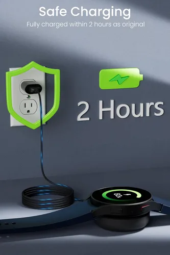 Vista 4 de Cable USB compatible con Samsung Galaxy Watch 7/Ultra 2025/6/5/4/3