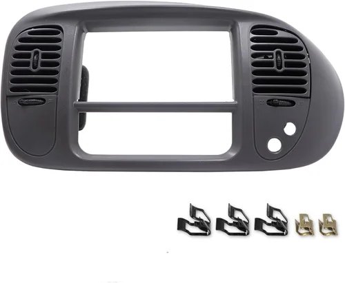 Vista 10 de Conjunto de bisel para panel de radio del salpicadero central compatible con Ford F-150 Expedición 97-03 Radio salpicadero central bisel panel