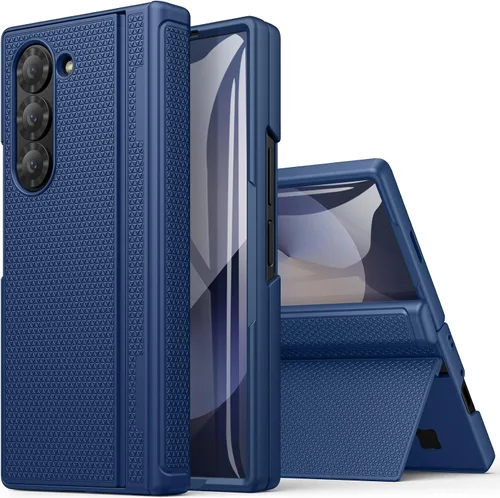 Vista 13 de BXYJY Funda para Samsung Galaxy Z Fold 6 con función atril, protector de pantalla frontal y protección de bisagra, ajuste delgado, resistente, duro