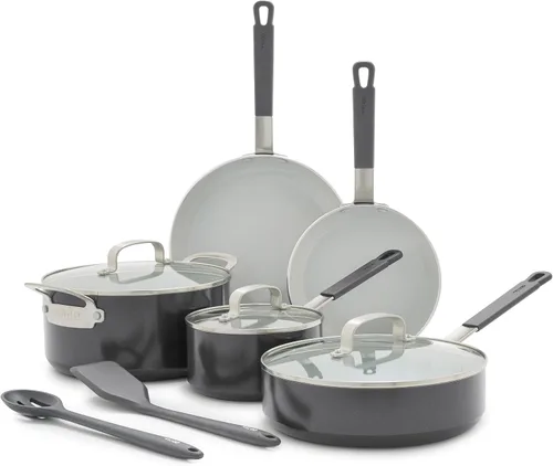 Vista 15 de GreenPan x Bobby Flay 10 Piece Nonstick Cookware Pots and Pans Set, PFAS-Free Diamond Ceramic, Induction Suitable, Easy Clean Dishwasher & Oven