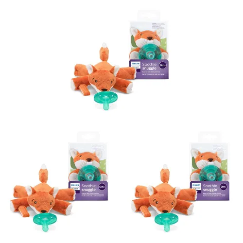 Vista 17 de Philips AVENT Soothie Snuggle Portachupetes con Chupete Desmontable, 0m+, Elefante, SCF347/03- 1 Unidad (Paquete de 1)