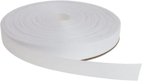 Vista 49 de Cinta de grogrén sólido de 100 yardas cada rollo, 100% poliéster (1/4", beige)