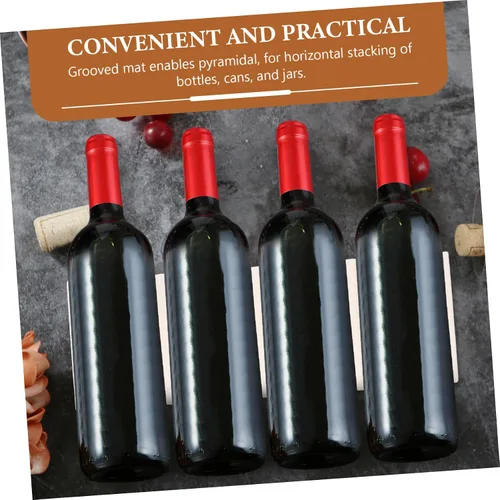 Vista 7 de Decoración de vino para mesa de cocina, estante de vino, botella de agua de plástico, organizador de nevera