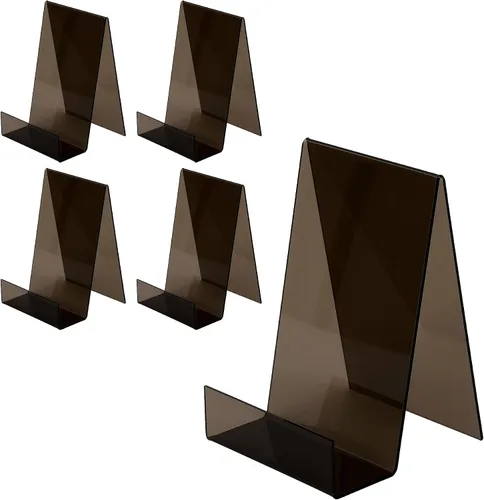 Vista 7 de ZOEY Soporte acrílico para libros de lectura, soporte ajustable para libros con base giratoria de 360 grados y soporte elevador plegable