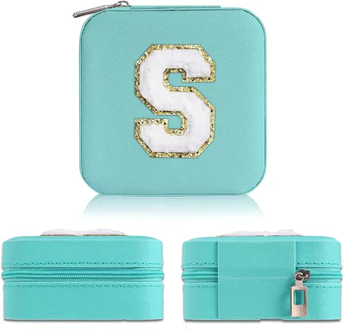 Vista 3 de Regalos para ella, regalos de viaje para mujer, accesorios de viaje para niñas, joyero pequeño de artículos esenciales de viaje, estuche de joyería