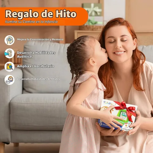 Vista 8 de Tarjetas didácticas parlantes para niños pequeños: juguetes de aprendizaje autónomos y de doble velocidad con 448 palabras visuales, juguetes
