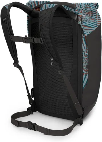 Vista 4 de Osprey Transporter - Mochila para portátil con tapa enrollable, estampado de hojas de palma