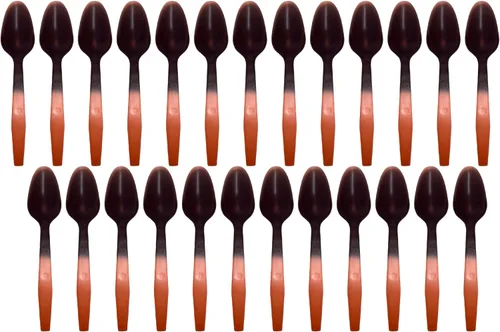 Vista 6 de Cucharas reutilizables de base biológica, paquete de 20, 5 colores, ideales para yogur, helado, helados, bebidas frías, empaquetadas en Estados