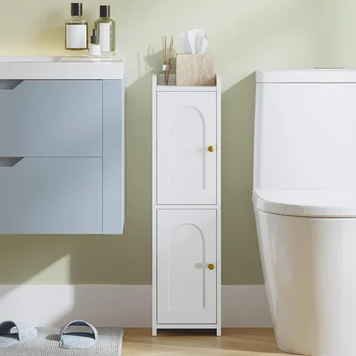 Vista 16 de Hzuaneri Gabinete de almacenamiento del cuarto de baño, pequeño gabinete Blanco