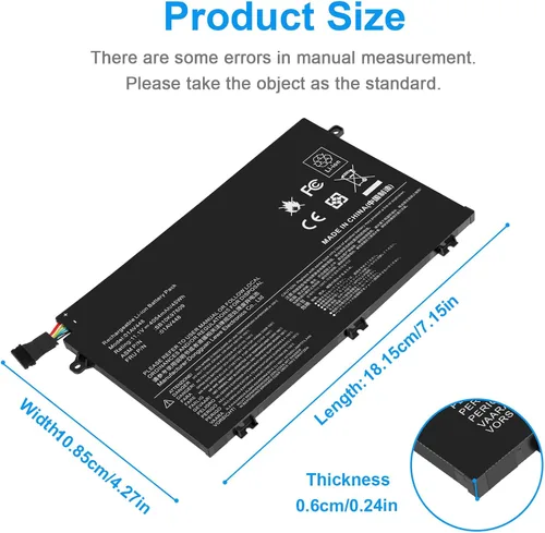 Vista 2 de Fancy Buying 01AV445 01AV448 L17L3P51 Batería para Lenovo ThinkPad E480 E490 E485 E495 E580 E585 E590 E595 E14 E15 Series SB10K97606 SB10K97608