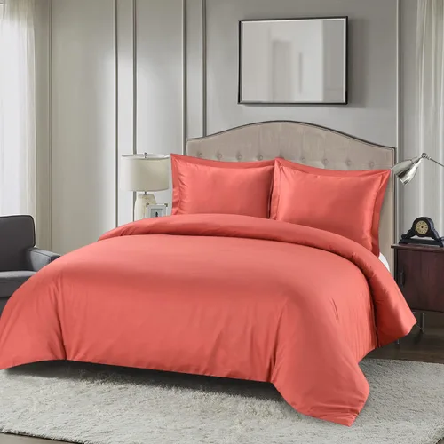 Vista 5 de Royal Hotel Bedding Funda de edredón suave y sedosa, viscosa hecha de mezcla de bambú y algodón, juego de funda de edredón de 3 piezas, Azul