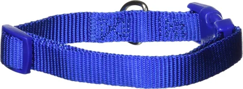 Vista 17 de Zack & Zoey Collar de perro de nailon de ancho, se adapta a cuellos de 6 a 10 pulgadas, Bluebird