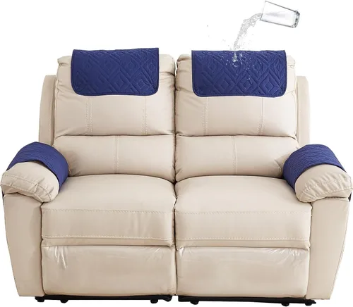 Vista 23 de XMAYODS Funda impermeable para sillón con reposabrazos, fundas antideslizantes para sofá y reposacabezas, fundas para respaldo, fundas para sillón