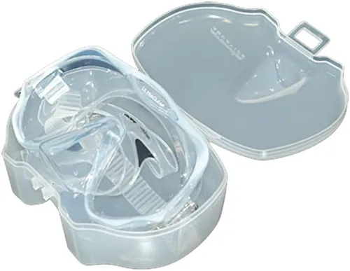 Vista 4 de Atomic Aquatics Máscara sin marco para buceo y esnórquel, transparente, ajuste medio