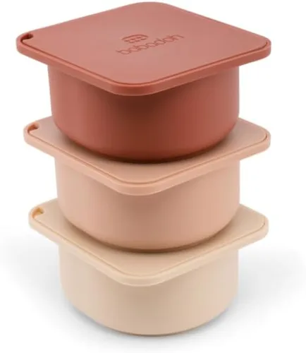 Vista 10 de Babadoh Accesorios para hacer pizza Recipientes a prueba de masa de pizza con tapas Juego de 3 Color de masa Tamaño original