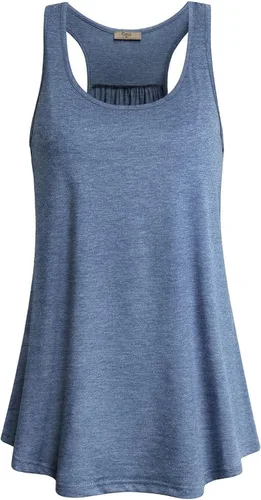 Vista 16 de Cestyle - Camiseta sin mangas para mujer, cuello redondo, corte holgado, para entrenamiento