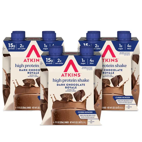 Vista 11 de Atkins Batido de proteína listo para beber, deliciosa leche con chocolate, sin gluten., 609309, 12