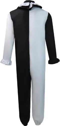 Vista 2 de ACEOROWO Terrifier - Disfraz de payaso negro y blanco, traje de asesino Terrifier para Halloween, con máscara