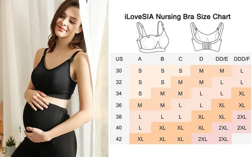 Vista 5 de iloveSIA Paquete de 3 brasier de lactancia sin costuras para mujer