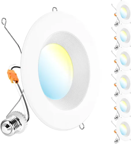 Vista 8 de Sunco - Paquete de 24 luces LED empotrables de 4 pulgadas, luces empotrables sin lata, borde deflector, 850 LM, 10 W, luz diurna de 5000 K